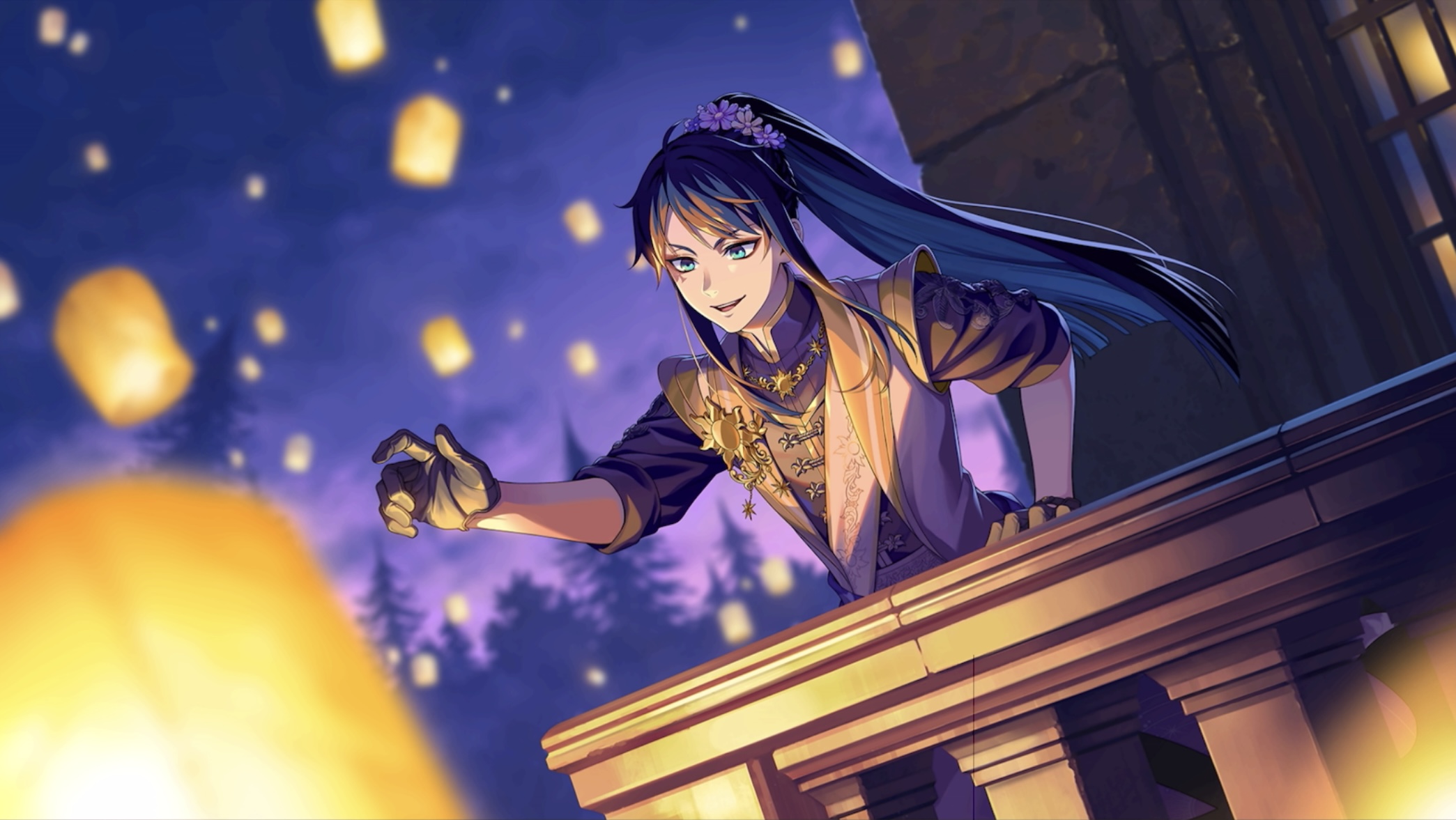 ツイステッドワンダーランド　デュース　夜空のシフォン　願いのランタン　衣装 ツイステ】SR/デュース【夜空のシフォン】の詳細・評価 - ツイステッド